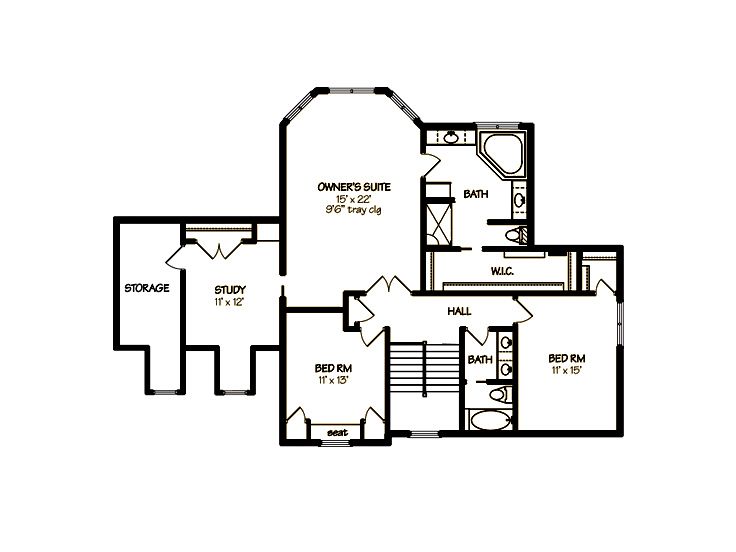 2nd Floor Plan, 022H-0095