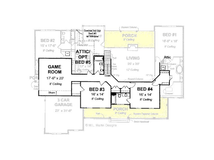 2nd Floor Plan, 059H-0092