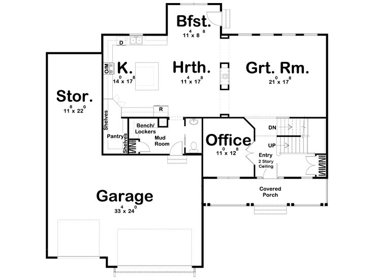 1st Floor Plan, 050H-0295