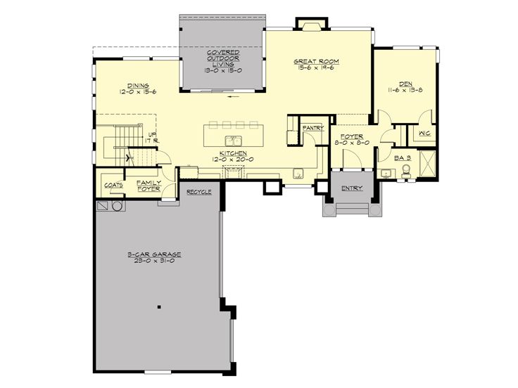 1st Floor Plan, 035H-0140