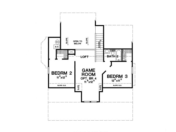 2nd Floor Plan, 036H-0006