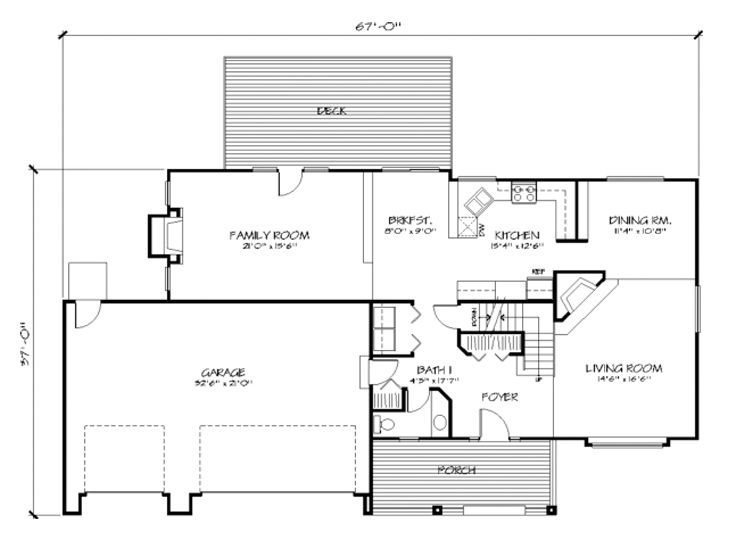 1st Floor Plan, 022H-0045
