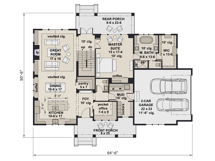 1st Floor Plan, 023H-0196