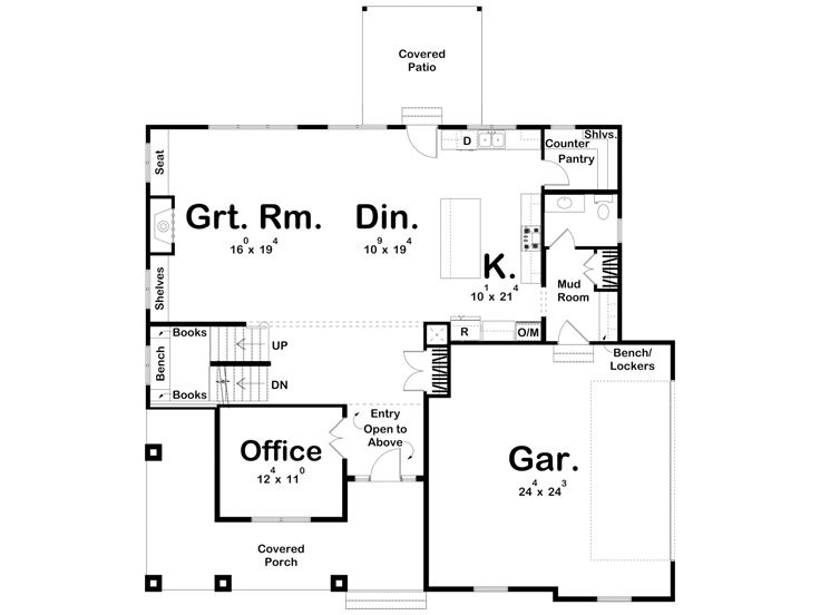 1st Floor Plan, 050H-0454