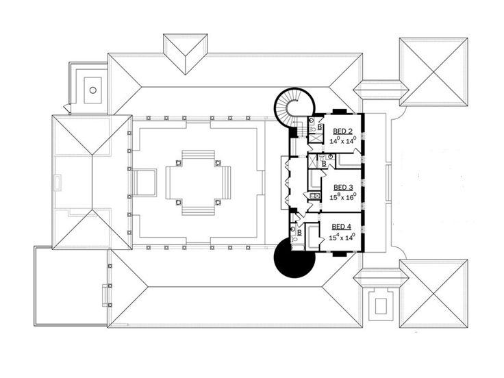 2nd Floor Plan, 064H-0007