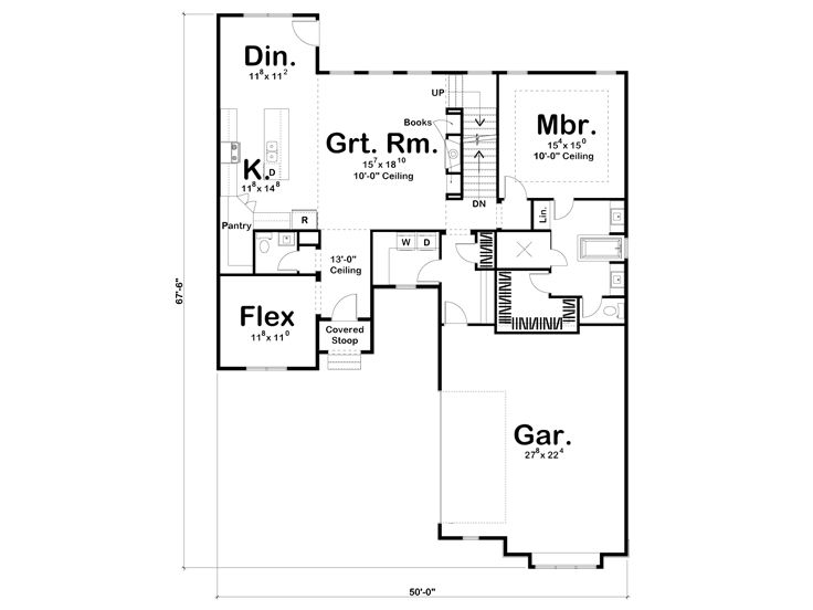 1st Floor Plan, 050H-0119