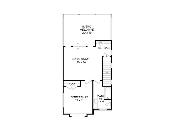 3rd Floor Plan, 062H-0216