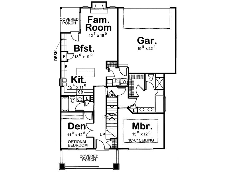 1st Floor Plan, 031H-0135