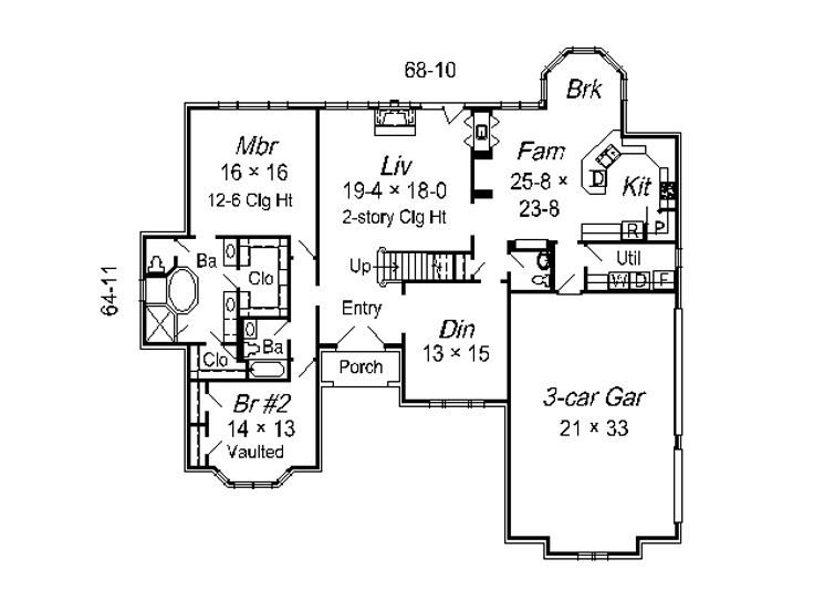 1st Floor Plan, 061H-0122
