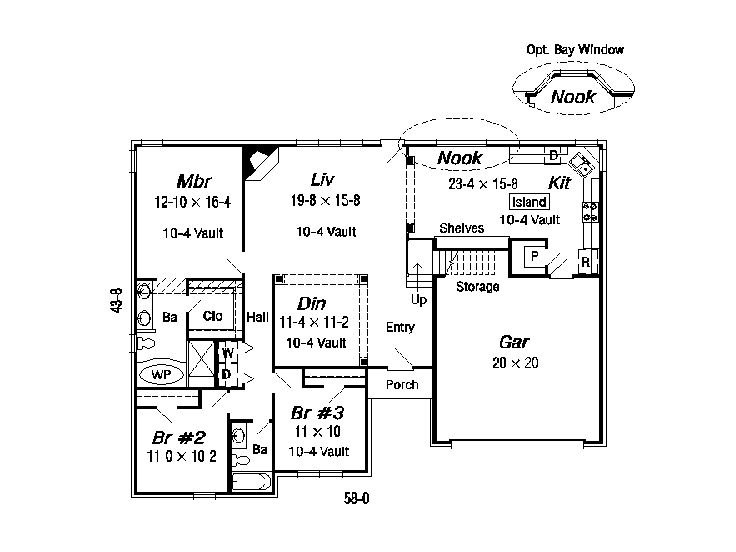 1st Floor Plan, 061H-0048