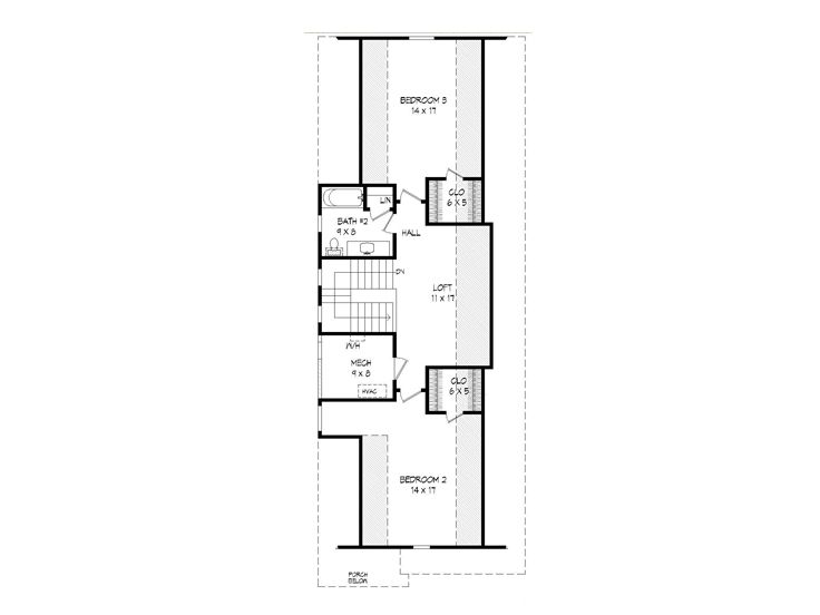 2nd Floor Plan, 062H-0115