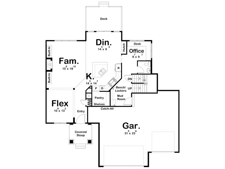 1st Floor Plan, 050H-0390