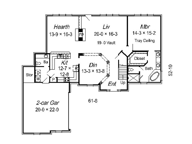 1st Floor Plan, 061H-0107