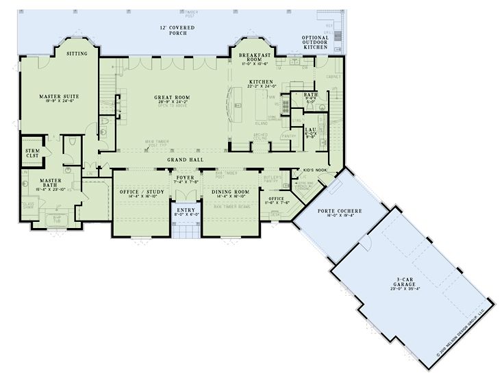 1st Floor Plan, 025H-0266