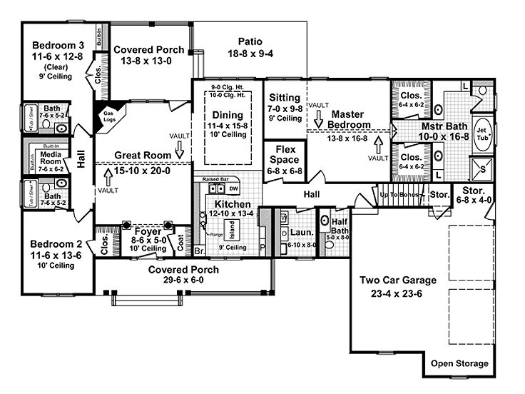 Plan 001h 0096 The House, 2200 Sq Ft House Plans 4 Bedroom