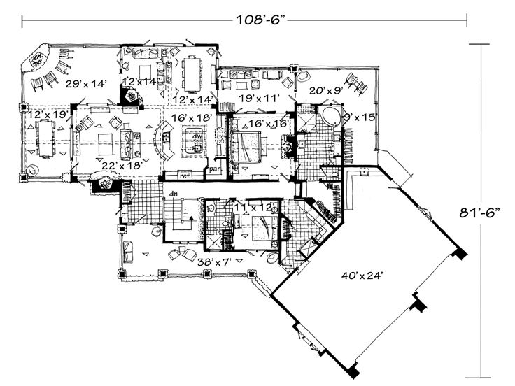1st Floor Plan, 066H-0014