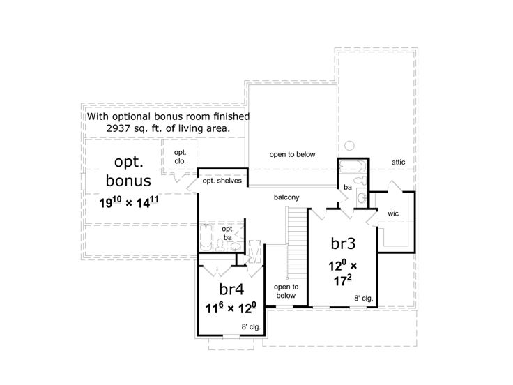 2nd Floor Plan, 061H-0177