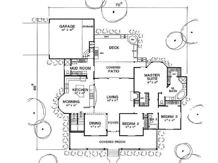 1st Floor Plan, 036H-0074