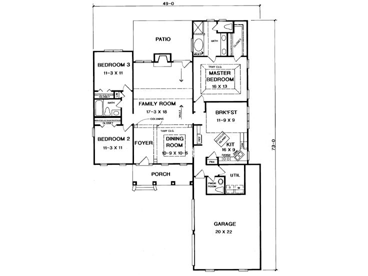 1st Floor Plan, 019H-0149