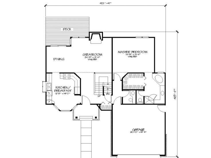 1st Floor Plan, 022H-0042