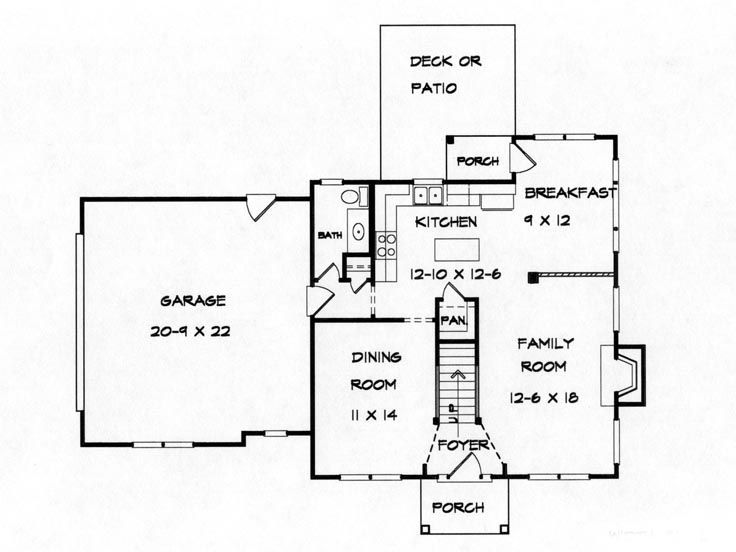1st Floor Plan, 019H-0134