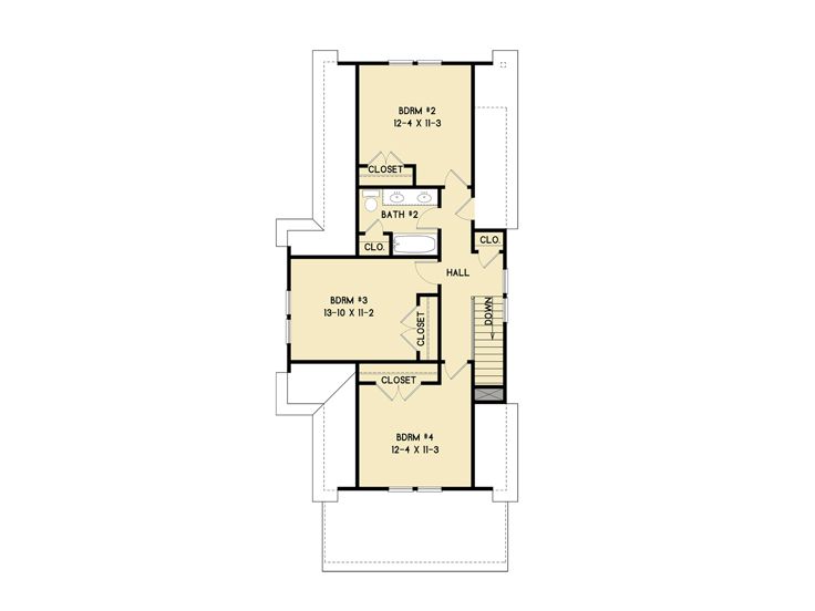 2nd Floor Plan, 082H-0003