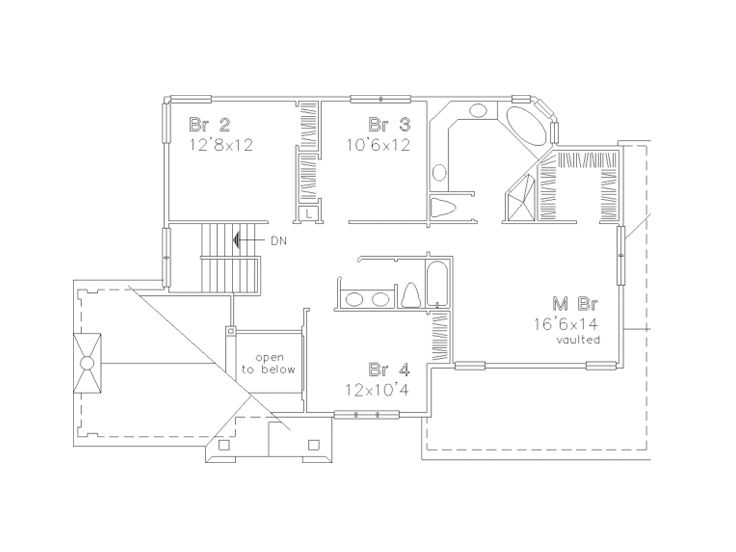 2nd Floor Plan, 022H-0063
