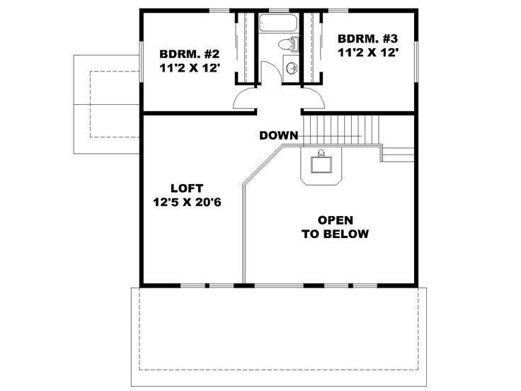2nd Floor Plan, 012H-0264