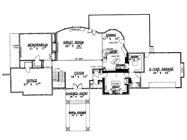 1st Floor Plan, 012H-0038