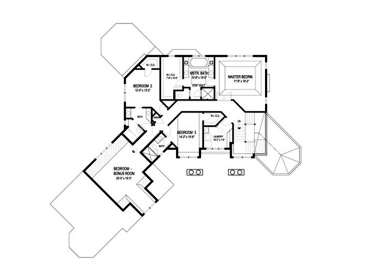 2nd Floor Plan, 007H-0125