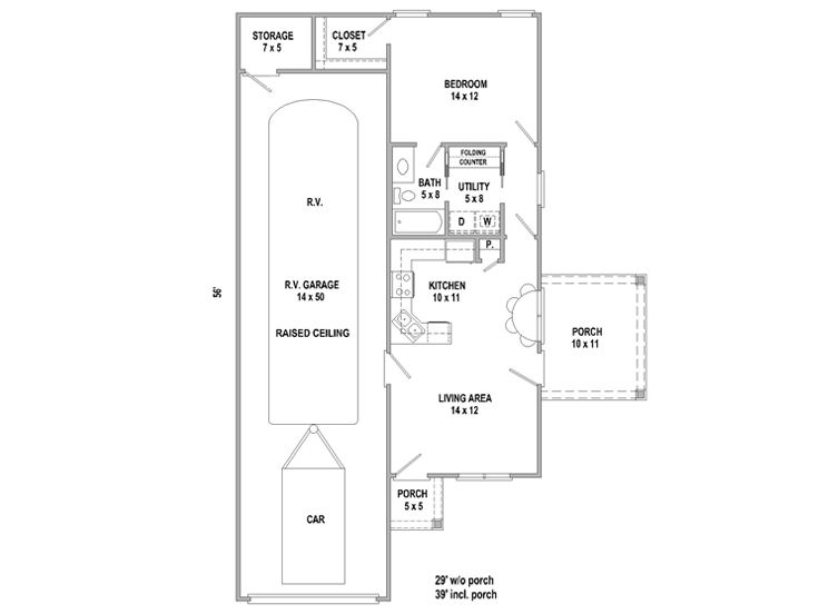 Plan 006g 0160 The House, House Plans With Rv Garage Attached