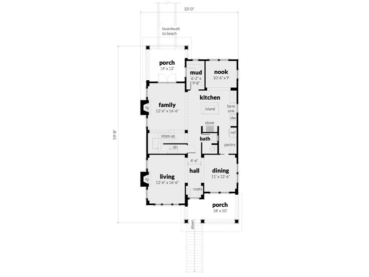 1st Floor Plan, 052H-0132