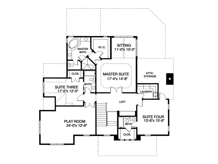 2nd Floor Plan, 029H-0031