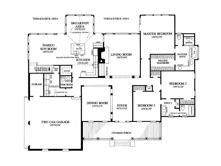 1st Floor Plan, 063H-0020