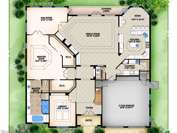 1st Floor Plan, 070H-0003