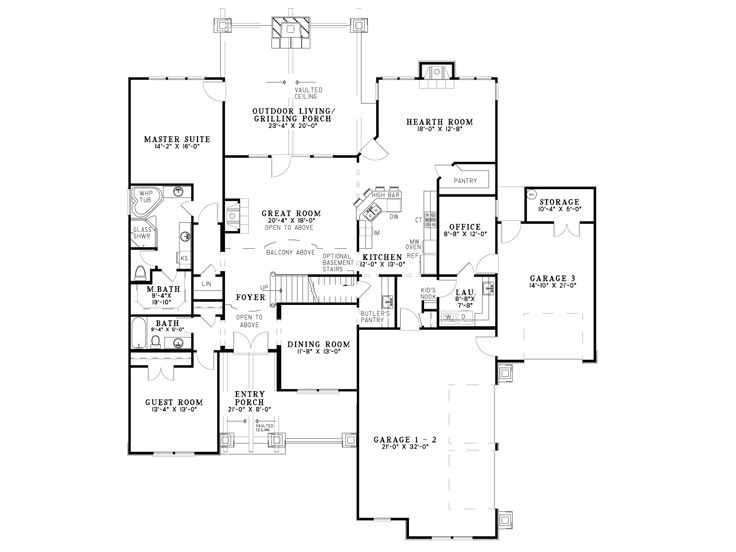 1st Floor Plan, 025H-0216