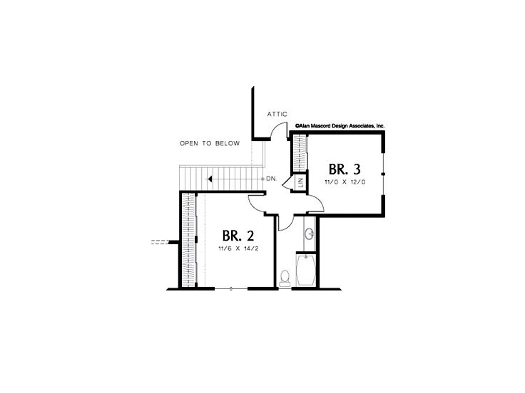 2nd Floor Plan, 034H-0173
