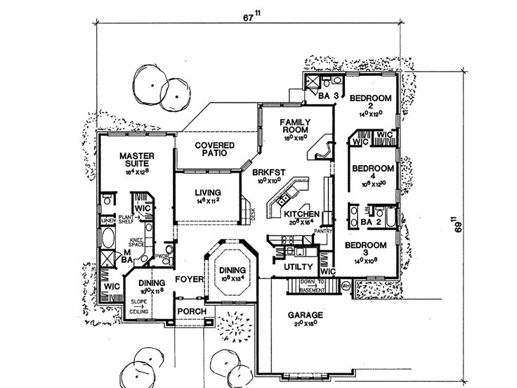 Floor Plan, 036H-0067