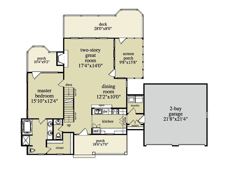 1st Floor Plan, 053H-0056