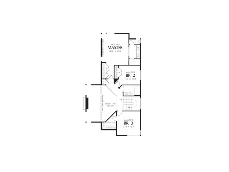 2nd Floor Plan, 034H-0386