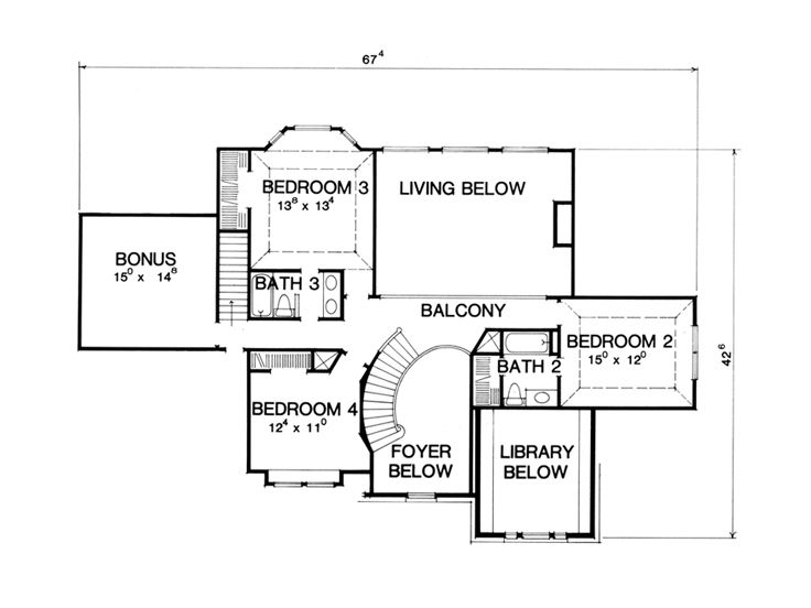 2nd Floor Plan, 036H-0028