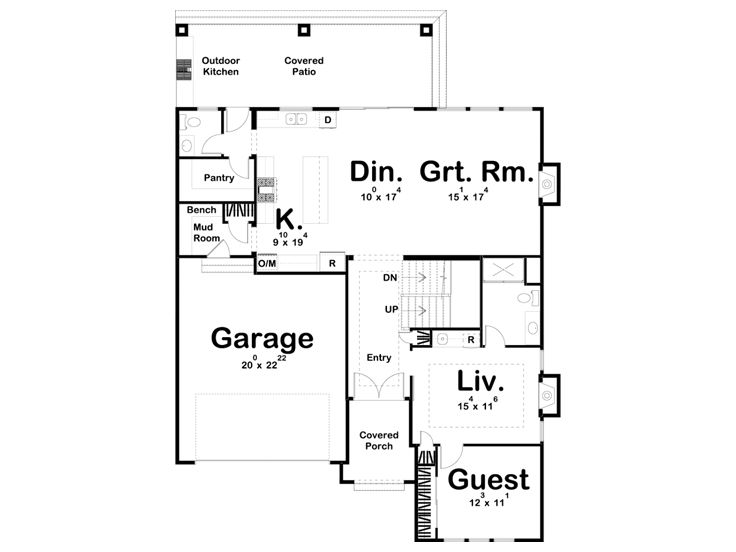 1st Floor Plan, 050H-0279