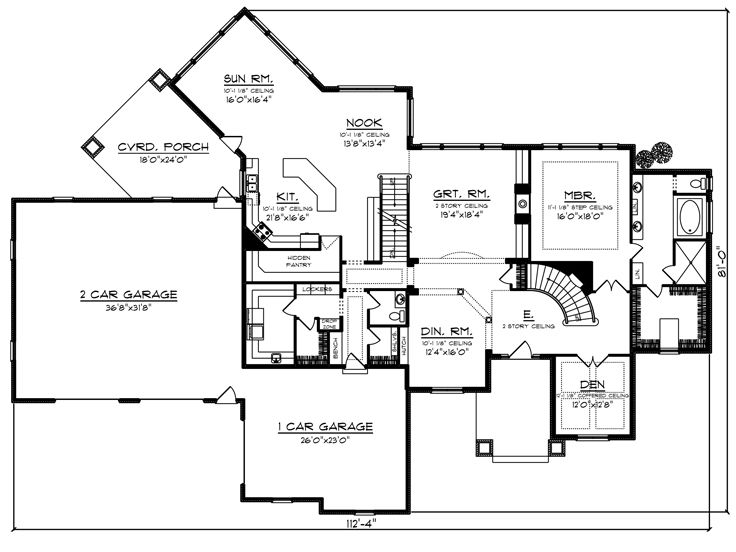 1st Floor Plan, 020H-0433