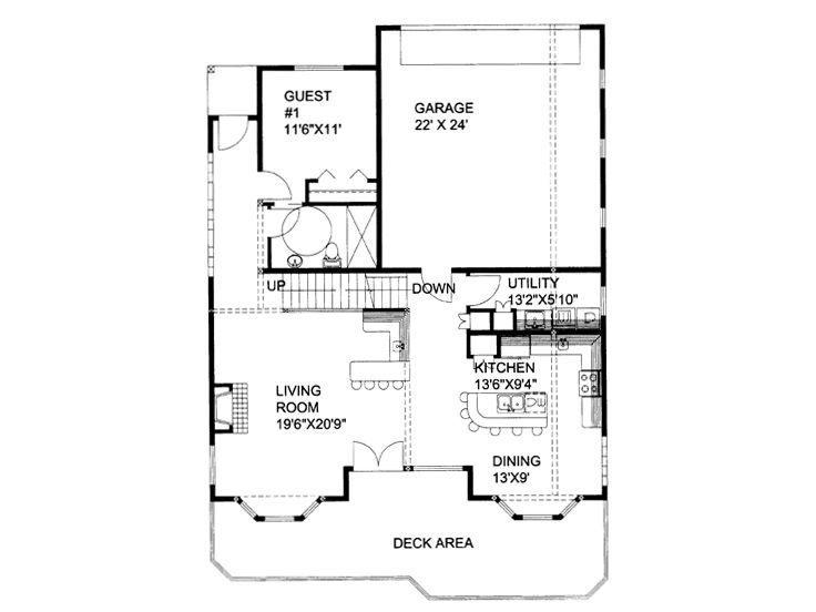 1st Floor Plan, 012H-0134