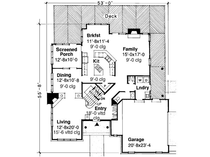 1st Floor Plan, 022H-0052