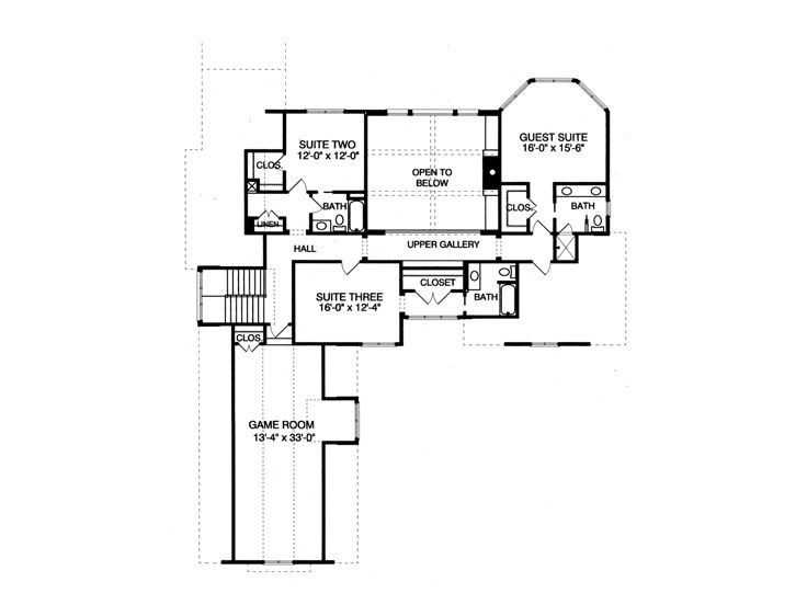 2nd Floor Plan, 029H-0094