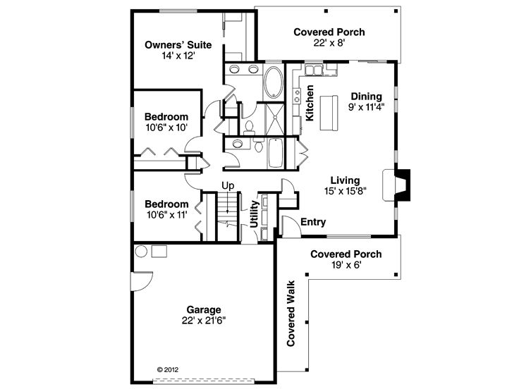 1st Floor Plan, 051H-0237