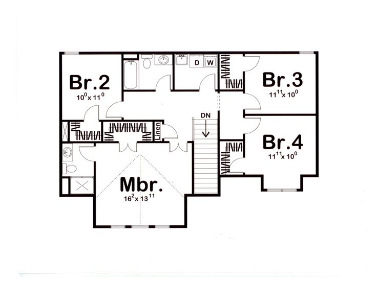 2nd Floor Plan, 050H-0094