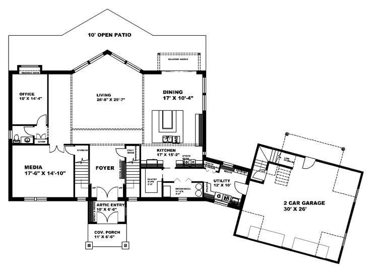 1st Floor Plan, 012H-0270