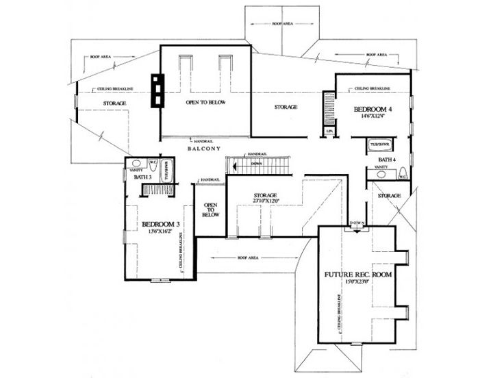 2nd Floor Plan, 063H-0186